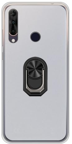 UOGNADGD Flexible Hülle + Ringhalter Kompatibel mit Wiko View 3 Pro Telefon-Schutzhülle mit Magnetischem Ständer Mechanischer Stil (Schwarzring)