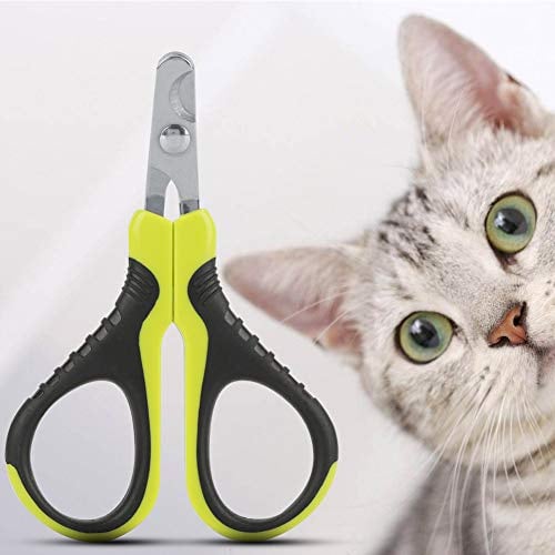 Alomejor Professionelle Edelstahl-Nagelschere für Haustiere, Sicher für Kleine Tiere, Katzen, Welpen, Krallenschere für Vögel, Kaninchen