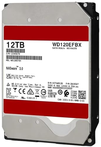 ROBLJZWRY 12TB HDD Nas Internal Hard Drive Disk 3.5 HD 7200RPM SATAIII 6Gb/s Harddisk for CCTV DVR NVR Recorder OEM WD120EFBX