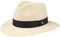 LIERYS The Sophisticated Panamahut Damen/Herren - Handmade in Ecuador - Panamastrohhut - Strohhut aus Panamastroh - Sommerhut mit Ripsband Natur-schwarz S (55-56 cm)