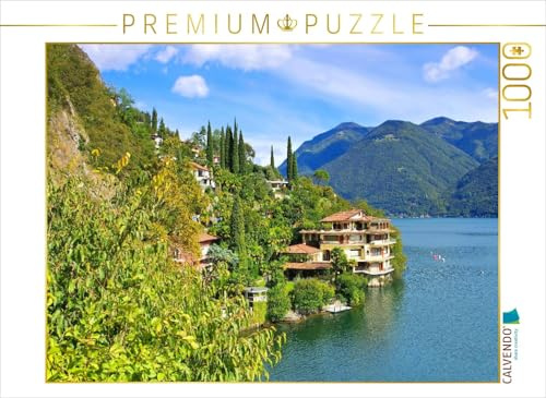 CALVENDO Puzzle Villen am Ufer des Luganer Sees | 1000 Teile Lege-Größe 64 x 48 cm Foto-Puzzle für glückliche Stunden