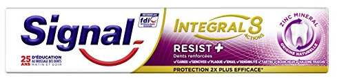 Signal Zahnpasta Integral 8 Resist Plus, Schutz für Karies, Zahnfleisch & Emaille, Weißwirkung, 75 ml