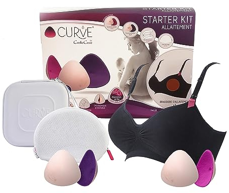 Curve by CacheCoeur Still-Starter-Set – Still-BH, 2 Paar waschbare Stilleinlagen - Schwarz - XX-Large