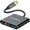 KiWiBiRD USB C Adapter HDMI, USB 3.0 Multiport Hub auf HDMI 4K USBC PD 100W Power Delivery 5Gbps Dock Verteiler, Kompatibel mit MacBook Air Pro Mac iMac iPad Pro iPhone 16 15 Galaxy S25 S24 Surface