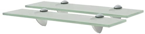 vidaXL Mensole Galleggianti 2 pz in Vetro 40x10 cm 8 mm