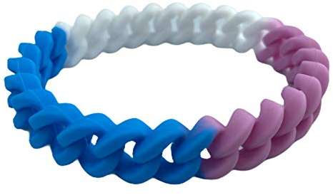 Patch Nation Trans Transgender Gay Trans Pride Lesbianas LBGTQ Twisted Flag Wristband Pulseras de silicona