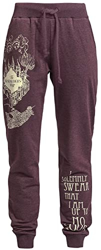 Harry Potter Karte des Rumtreibers Frauen Trainingshose bordeaux meliert M
