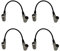 lahomia 4x XLR Cable, Right Angle XLR Male Plug to Angled XLR Female Plug