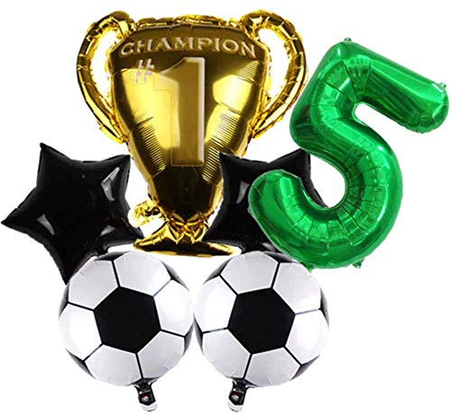 DIWULI Fussball Geburtstag 5 Jahre - Fussball Luftballons