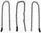 Artibetter 100pcs Tag Ball Chain Circular Bead Chain Dog Tag Ball Chain Necklace Adjustable Iron Stoving Varnish Tag Chain with Connector Clasp for Jewelry Making Black