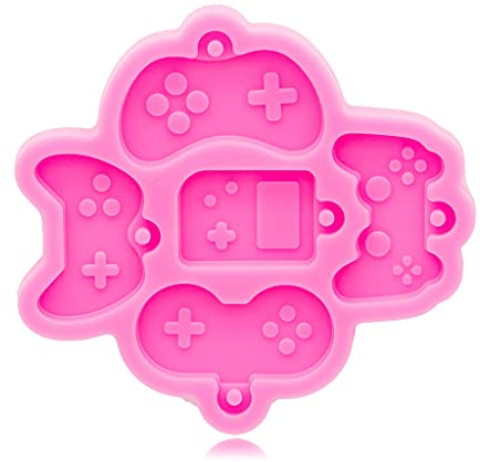 Yushu - Glänzende Gamepad-Schlüsselanhänger-Form, Game-Controller-Harz-Formen, Silikon-Epoxid-Harz-Formen, DIY-Schmuck-Halsketten-Herstellungswerkzeug, Schmuckherstellungs-Dekoration