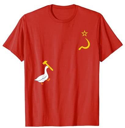 Goose Meme con simboli sovietici martello e falce grafica Maglietta