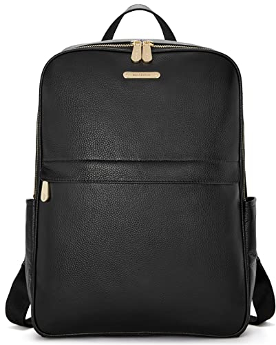 BOSTANTEN Leder Rucksack,15.6 inch Laptop Rucksäcke Casual Daypack Braun Stadtrucksack Backpack Daypack