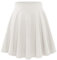 Bbonlinedress Damen Mädchen Rock Basic Solid vielseitige Dehnbaren informell A-Linie Mini Skater Glocken Tennis Schule Rock White M