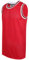 Dehaner Basketball-Trikot für Herren, Mesh-Training, Übung, Sport, Team-Uniformen, Fans-Outfits, Weißer Ausschnitt, rotes Jersey, Mittel