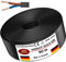 MAS Premium Von 5 bis 100m Kunststoffschlauchleitung H05VV-F 2, 3 oder 5 x0,75; x1; x1,5 oder x2,5 und 4G0,75 Flexible Leitung Kabel Leitung Gerätekabel (H05VV-F 2x2,5 SW, 90m)