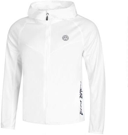 BIDI BADU Herren Crew Hood Jacket - White, Größe:XXL