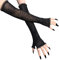 COSFAN Spinnennetz Spitzenhandschuhe,Damen Punk Fingerlose Handschuhe,Fingerlose Hexenhandschuhe,Mesh Handschuhe für Halloween Cosplay Kostüm Zubehör