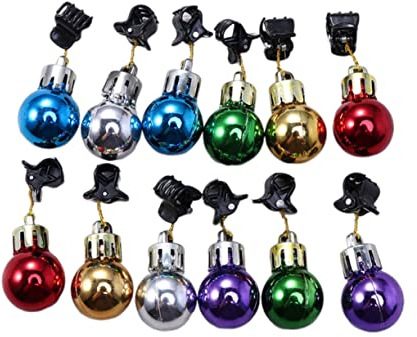 LABRIMP 24st Weihnachtsbartschmuck Gastgeschenke Für Weihnachtsfeiern Weihnachtliche Bartlichter Weihnachtsbaum Dekor Weihnachtliche Gesichtsdekorationen Bart Kugeln Anhänger Mann Miniatur