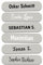 Sunnywall® 55-1920 Stück Namensaufkleber selbstklebend 36x7,7 mm für Büro, Verein, Schule, Kindergarten Organisation Beschriftung Aufkleber Etikette (Grau)