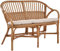 Krines Home Rattanbank Wintergarten 2er Küchenbank Zweisitzer Natur Rattan Bank Sofa Wintergartenbank (Geflochten Honig)