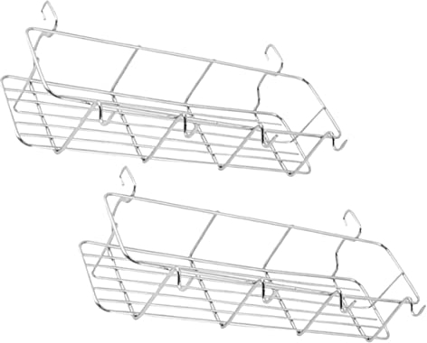 GANAZONO Outdoor-Zubehör 2 Stücke Grill Aufbewahrungsbox Outdoor Korb A Carvao Holzkohle BBQ Camping BBQ Rack Grill Organizer Grillkörbe Picknick Lagerregal Grill Seitenkorb Outdoor-Korb