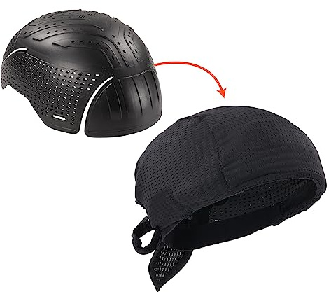 Ergodyne Skullerz 8948 Mesh Do Rag Bandana and Bump Cap Insert with Enhanced Flex,Black