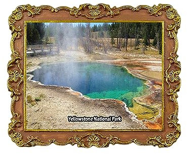 West Thumb Geysir Becken Wyoming USA Kühlschrank Magnet 3D Reise Souvenir Kühlschrank Dekoration Magnetischer Aufkleber Craft Collection
