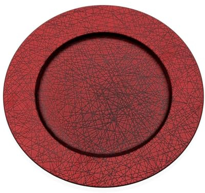 Versa Bajo Plato Rojo Polipropileno 33 x 33 cm