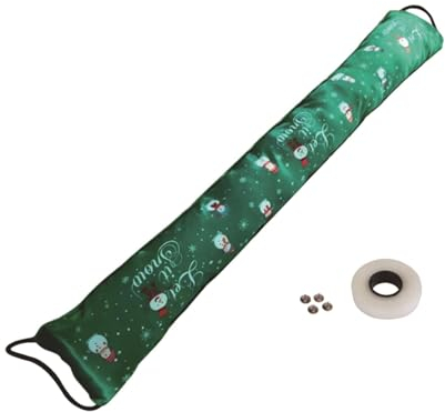 JISADER Untertür-Zugluftstopper, Lückenblocker, Weihnachten, mit Aufhängeschlaufen, Tür-Bodendichtungsstreifen