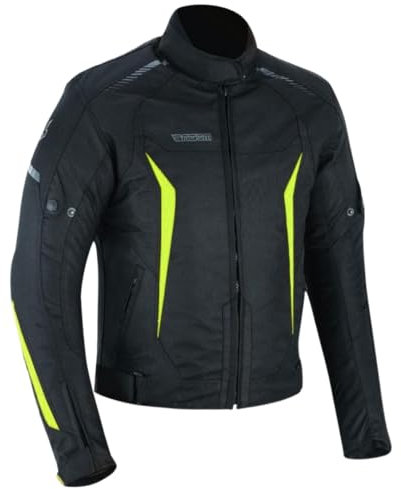 Motorcykeljacka Herr 4 Säsonger – CE-certifierad, Vattentät & Andningsbar – Förstärkt Skydd – Justerbar Passform – Hög Synlighet med Reflekterande Element