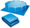 Mineup Tapis de sol rectangulaire pour piscine - 274 x 274 cm - Pliable - Imperméable - Tapis de sol carré - Tapis de protection pour piscine à cadre - Piscines hors sol