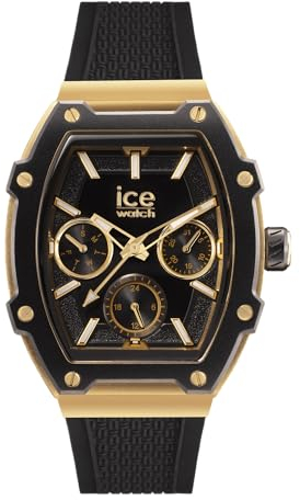 ICE-WATCH - Ice boliday Black Gold - Schwarze Damenuhr mit Silikonarmband - 022865 (Small)