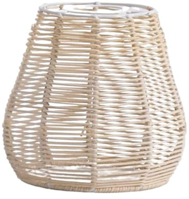 AWHAO Retro-Hängelampenschirm Geflochtener Rattan Hängelampenschirm Deckenleuchte Kronleuchter Abdeckung für Hotel Home Küche Wohnzimmer, Stil L