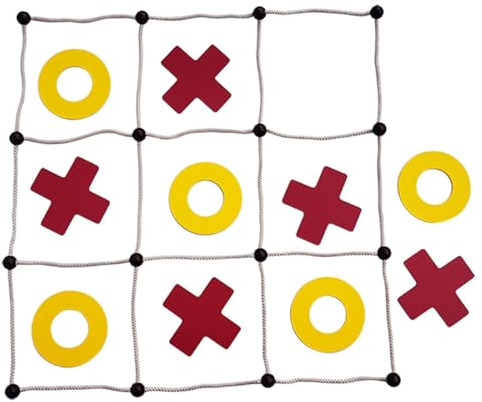 Luwecf Tic TAC Toe Game XO Spielzeug für Outdoor Indoor Unterhaltung,Seil,66cm