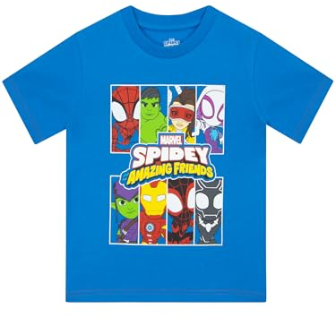 Marvel Spiderman T Shirt | Spidey and His Amazing Friends Clothes | Boys' T-Shirts | Blue 5-6 Years