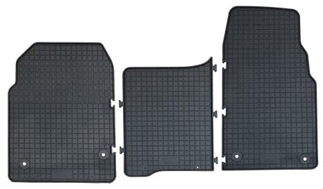 PETEX Passform Gummimatte für Ford Transit Custom ab 10/2023 vorne, 3-teiliges Set, PKW Auto Fußmatte, schwarz, robust, wetterfest