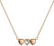 RADLEY 18ct Rose Gold Plated Triple Heart Stone Set Chain Necklace