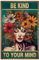 Nayyana Be Kind to Your Mind Vintage-Bildposter, Hippie-Boho-Wandkunst, Vintage Poster, Ermutigungsgeschenke für Frauen, Heimbüro, Schlafzimmer, Wohnzimmer, Wanddekoration, Stil 3