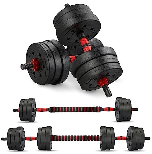 TEENO Dumbbells Barbell Set 30KG/20KG/15KG, Adjustable Dumbbells Weight Lifting Training Set For Man/Woman,Effective for Bodybuilding Fitness Home Training (20, Kilograms)