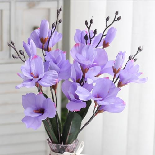 Nvzi Künstliche Gladiolen, künstliche Blumen, Kunstblumen, Hochzeitsdekoration, 3 Stück
