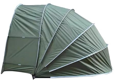 Abri de moto suspendu, tente de garage polyvalente pour vélo, tissu Oxford 210D, petit abri de rangement extérieur pour vélo, housse de garage portable en forme de demi-spirale pour moto et vélo(Green