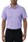 siliteelon Men's Short Sleeve Light Purple Dress Shirts Stain Shield Stretch Non Iron Business Casual Button Down Shirts