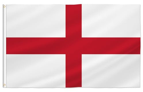 PTEROSAUR Drapeau anglais avec œillets en laiton pour décoration intérieure et extérieure (Angleterre, 0,6 x 0,9 m)