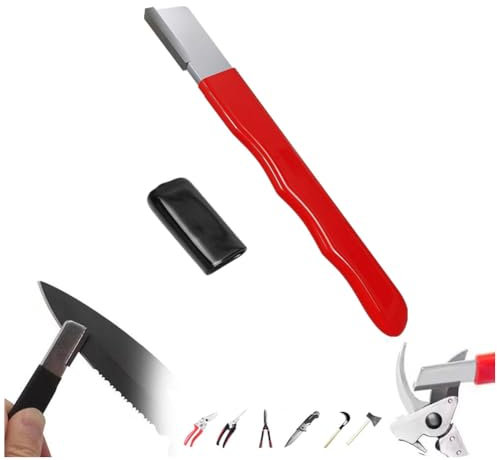 Carroterr 1pcs Outdoor Portable Dual-purpose Whetstone, Whetstone Knife Sharpener, Pocket Blade Sharpener, Multipurpose Garden Tool Blade Sharpener for Knife Gardening Pruner, Loppers, Pruning Shears
