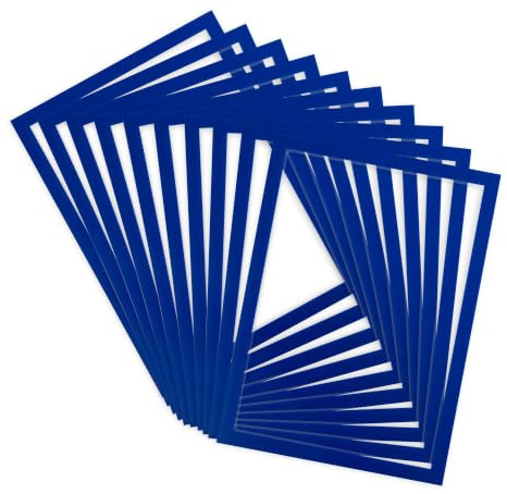 Djois, 194391 - Magnetischer Display-Rahmen Magneto Pro Open Frame, A4, Blau, 10 Stück, Blendfreier Rahmen, Lean System, Visuelle Anzeige, Büros, Werkstätten, Lager
