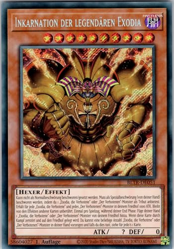 Inkarnation der legendären Exodia - BLTR-DE051 - Secret Rare - 1. Auflage - Deutsch - Yugioh - Battles of Legend: Terminal Revenge - mit RC-Fieldcenter