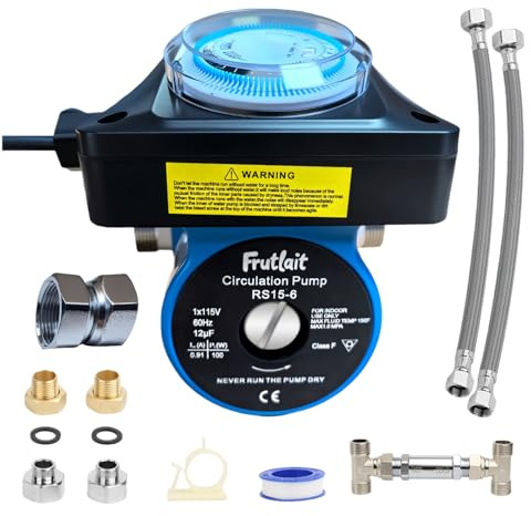 Bomba de recirculación de agua caliente con temporizador programable, válvula de sensor 304SS, agua caliente instantánea, sistema de circulación silencioso de bajo consumo, incluye bomba, 2