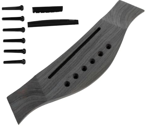 Baluue Folk Gitarre Zubehör Satz Akustikgitarren Stegstifte Palisander Brücke Mit Sattel Ersatzteile Für Konzertgitarren