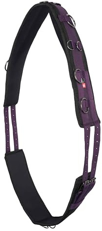 Imperial Riding Longiergurt „IRH Deluxe Extra“, ergonomische Formgebung mit Widerristfreiheit und Metallringen, Brombeere, Full